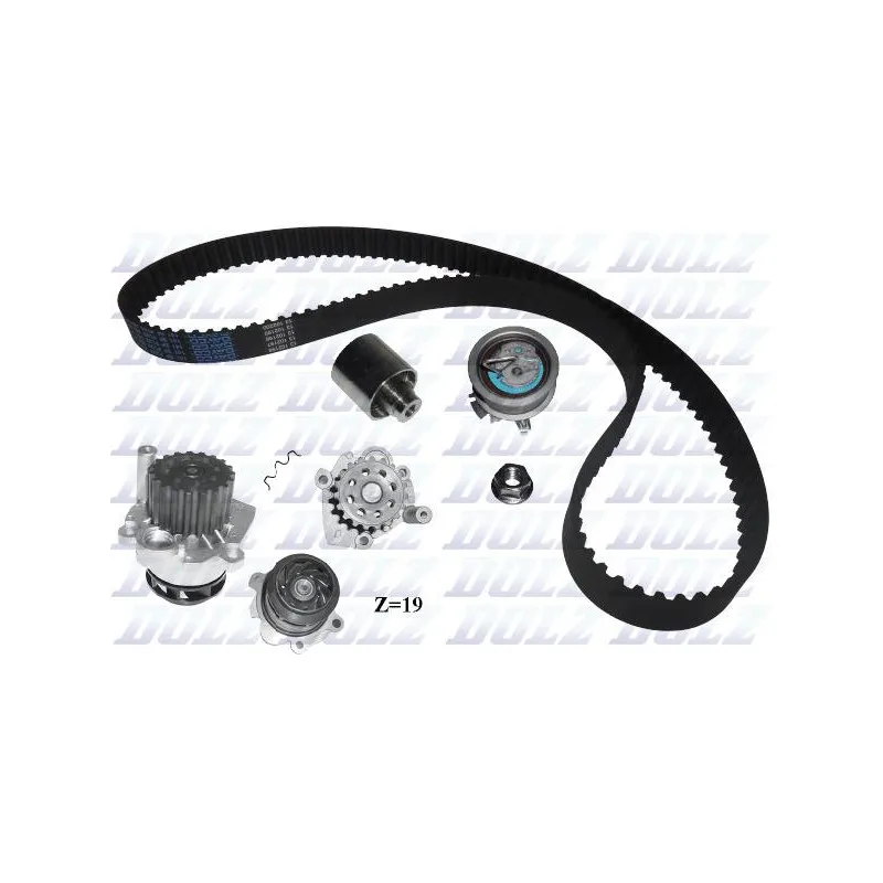 Pompe à eau + kit de courroie de distribution DOLZ KD033