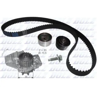 Pompe à eau + kit de courroie de distribution DOLZ KD034