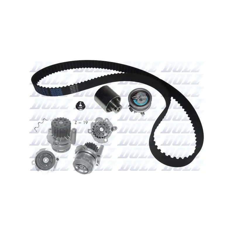 Pompe à eau + kit de courroie de distribution DOLZ KD036