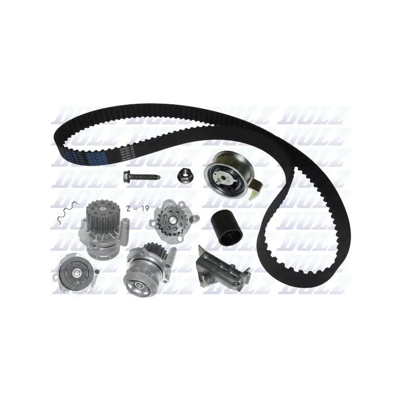 Pompe à eau + kit de courroie de distribution DOLZ KD037
