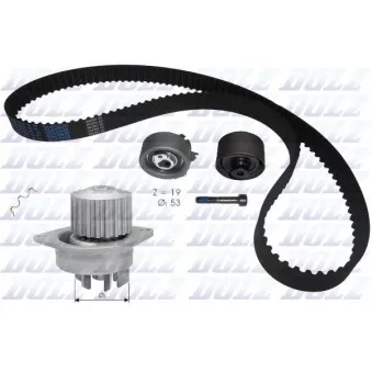 Pompe à eau + kit de courroie de distribution DOLZ KD042