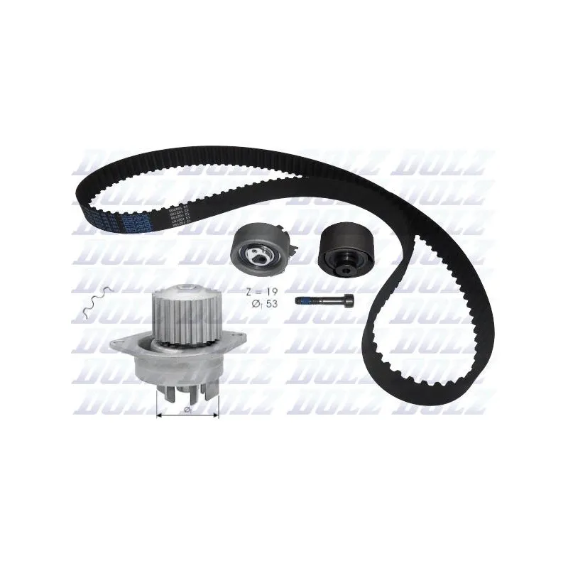 Pompe à eau + kit de courroie de distribution DOLZ KD042