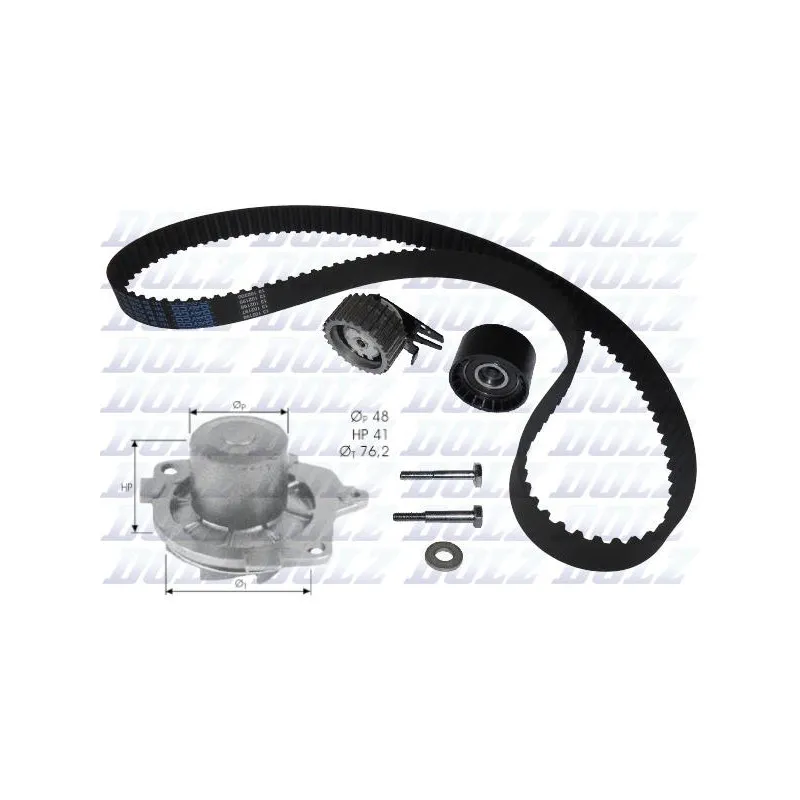 Pompe à eau + kit de courroie de distribution DOLZ KD045