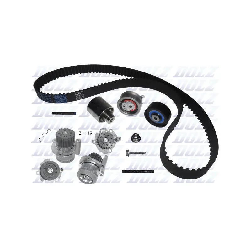 Pompe à eau + kit de courroie de distribution DOLZ KD047