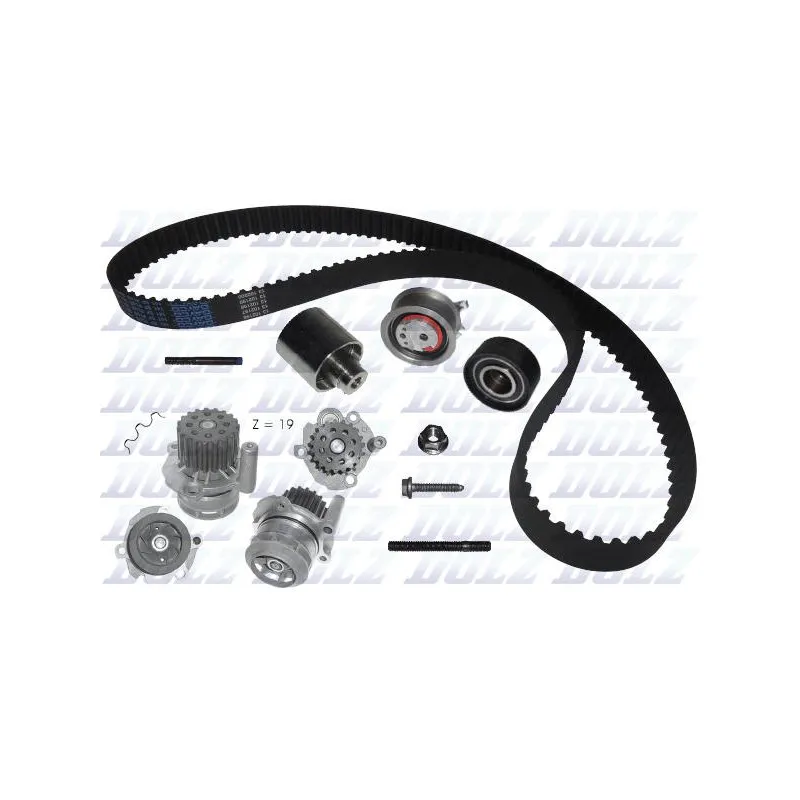 Pompe à eau + kit de courroie de distribution DOLZ KD048