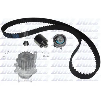 Pompe à eau + kit de courroie de distribution DOLZ KD054