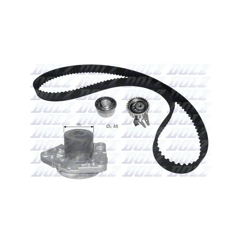 Pompe à eau + kit de courroie de distribution DOLZ KD102
