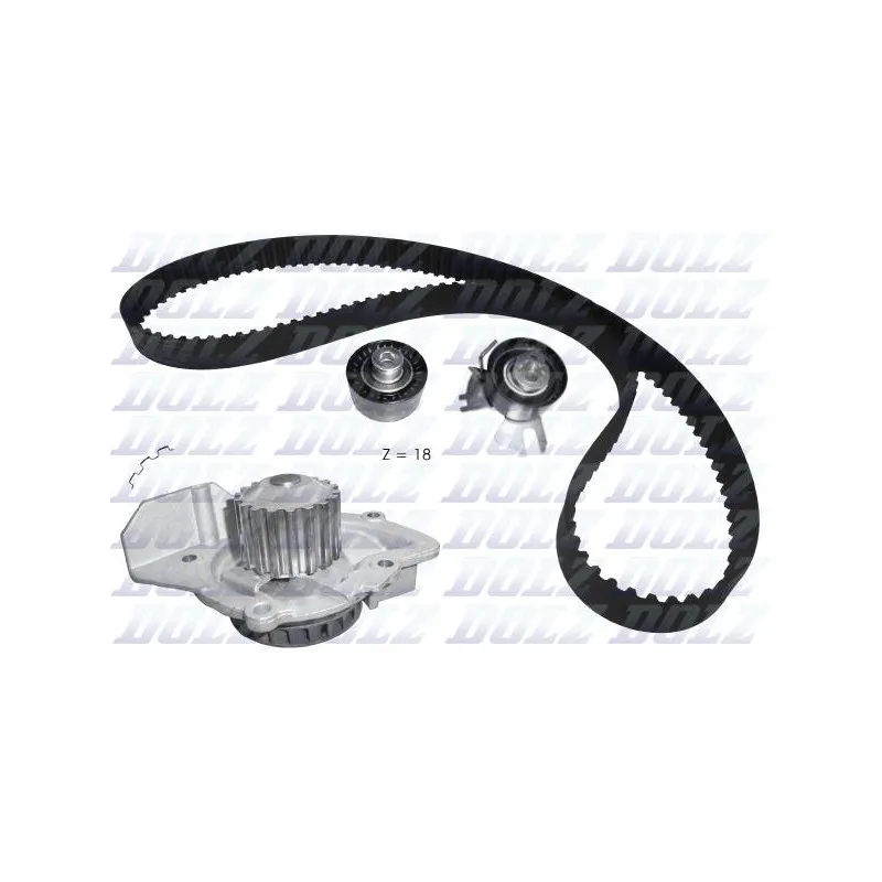 Pompe à eau + kit de courroie de distribution DOLZ KD106