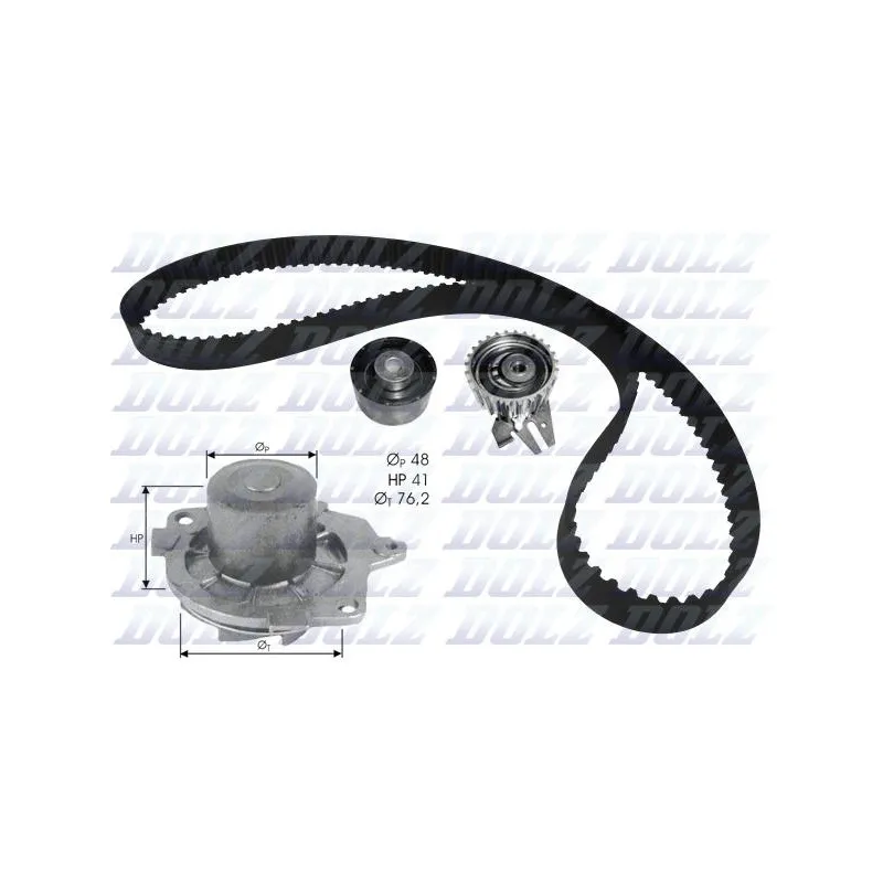 Pompe à eau + kit de courroie de distribution DOLZ KD114