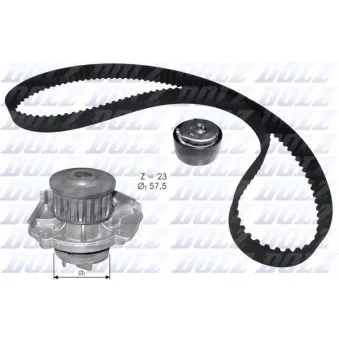 Pompe à eau + kit de courroie de distribution DOLZ