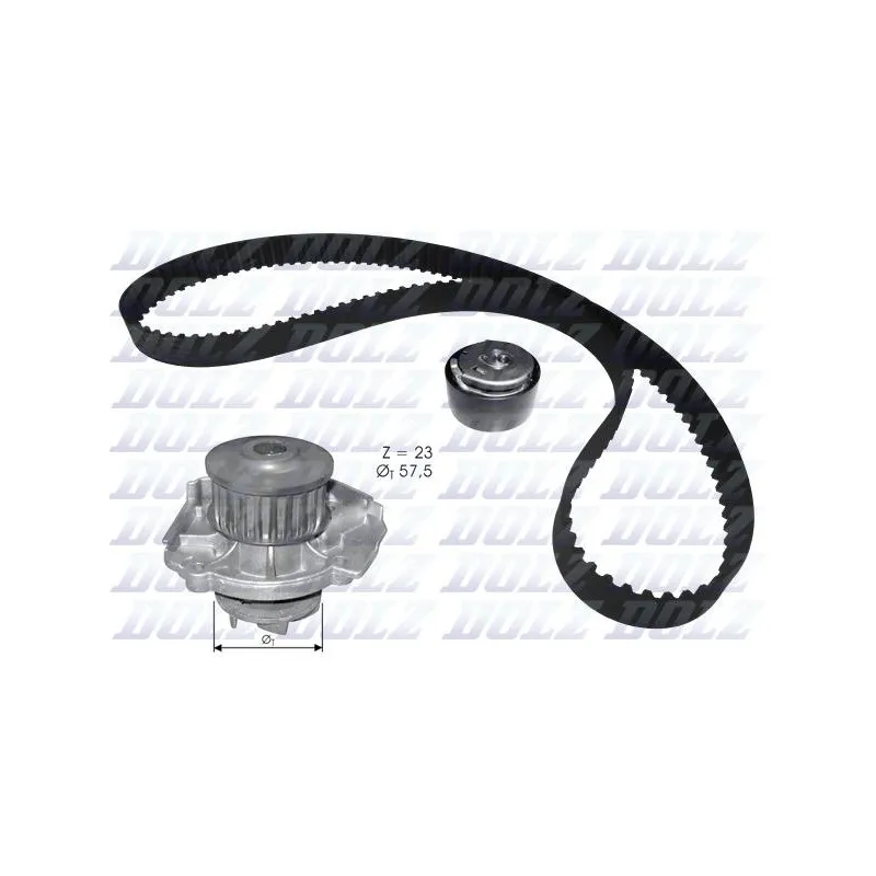Pompe à eau + kit de courroie de distribution DOLZ KD119