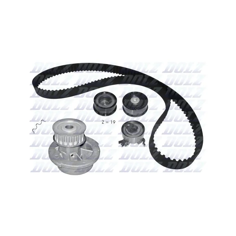 Pompe à eau + kit de courroie de distribution DOLZ KD124