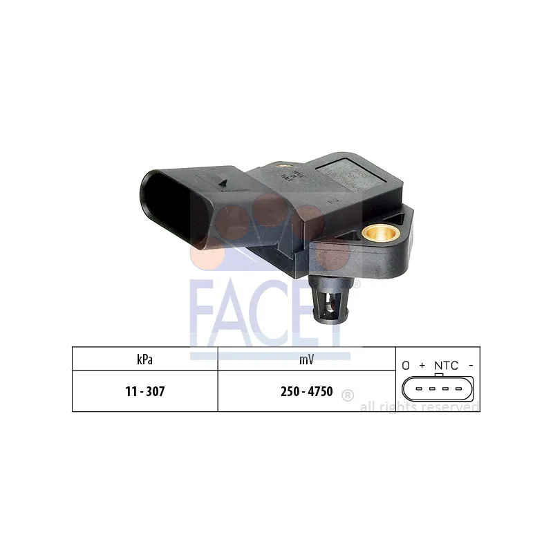 Capteur, pression de suralimentation FACET 10.3388
