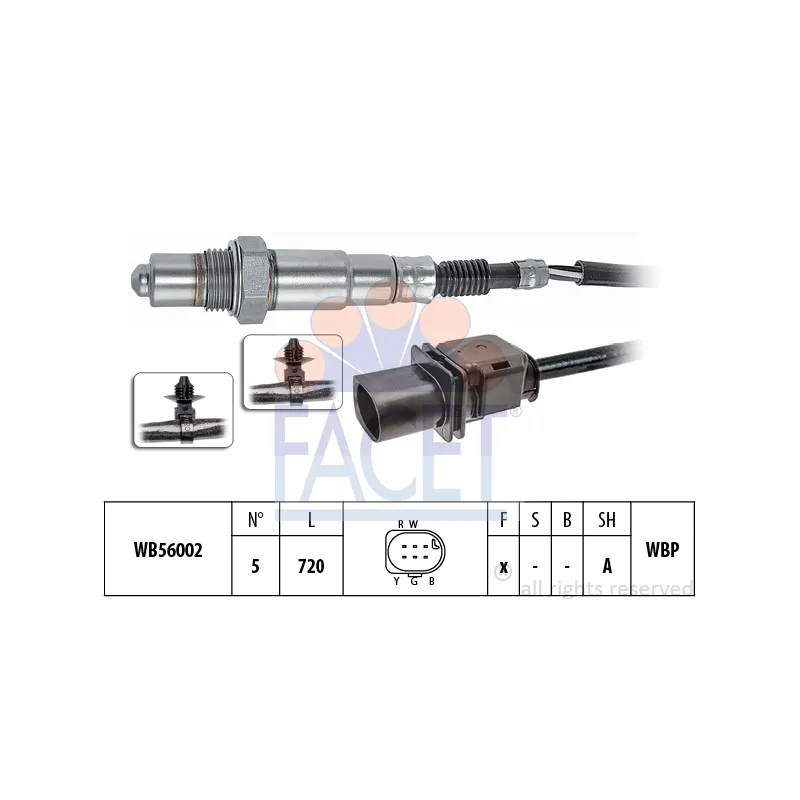 Sonde lambda FACET 10.8478