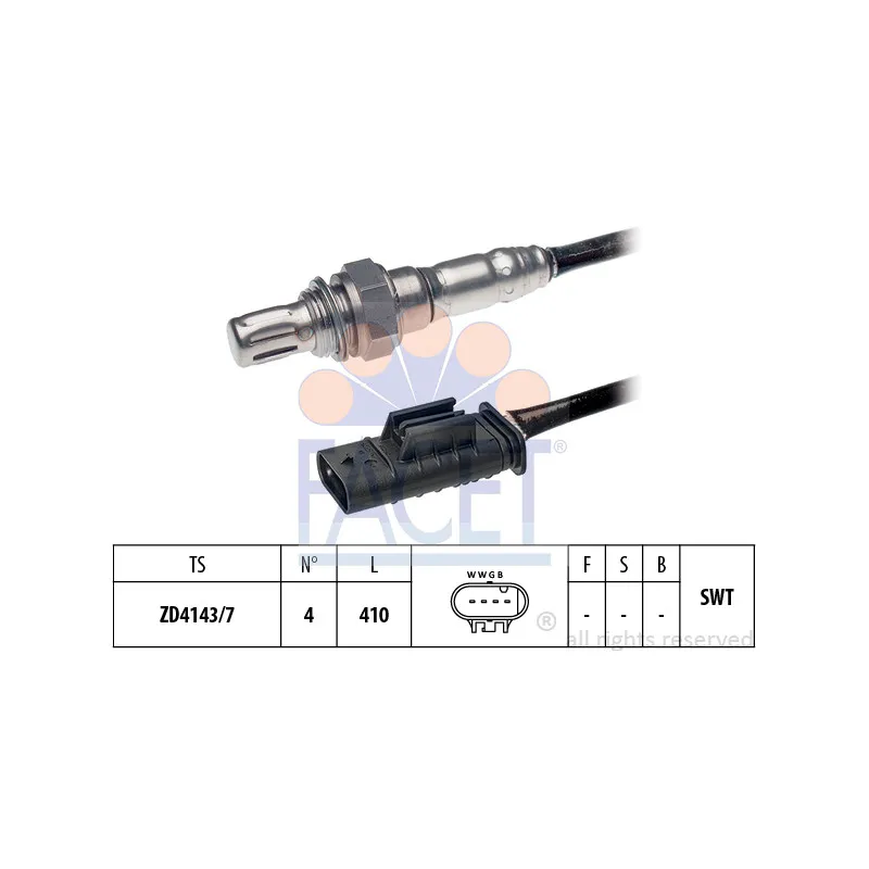 Sonde lambda FACET 10.8495