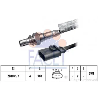 Sonde lambda FACET 10.8499