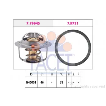 Thermostat d'eau FACET 7.7993