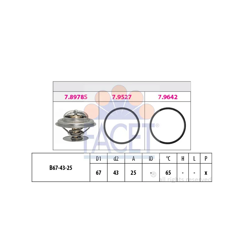 Thermostat d'eau FACET 7.8978