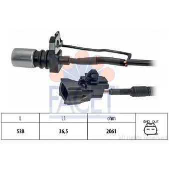 Capteur d'angle, vilebrequin FACET