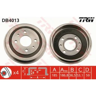 Tambour de frein TRW DB4013