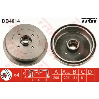 Tambour de frein TRW DB4014