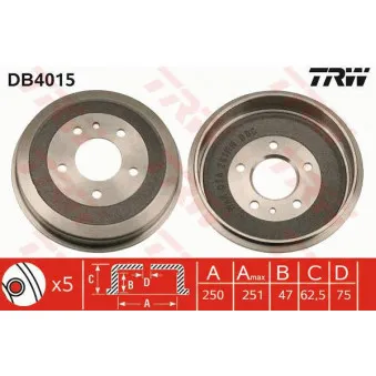 Tambour de frein TRW DB4015