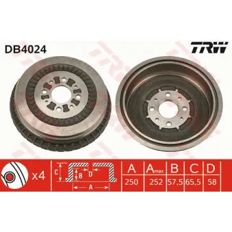 Tambour de frein TRW DB4024