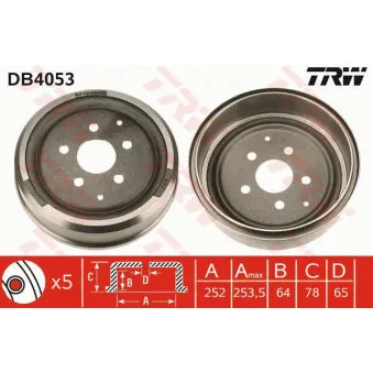 Tambour de frein TRW DB4053