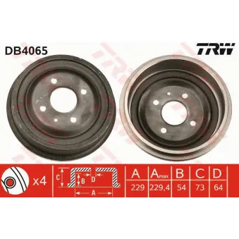 Tambour de frein TRW DB4065