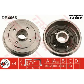 Tambour de frein TRW DB4066