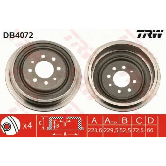 Tambour de frein TRW DB4072