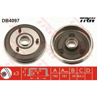 Tambour de frein TRW DB4097