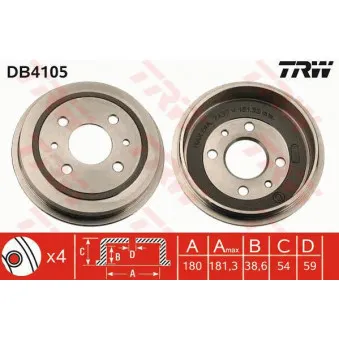 Tambour de frein TRW DB4105