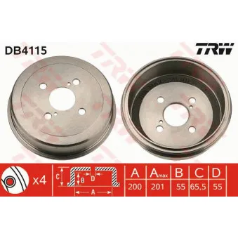 Tambour de frein TRW DB4115