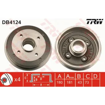 Tambour de frein TRW