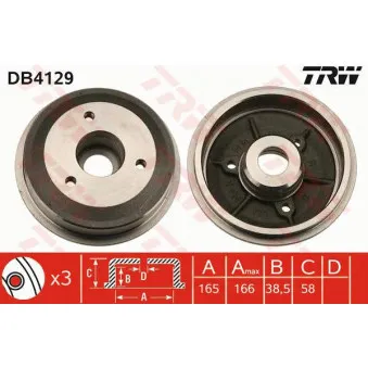 Tambour de frein TRW DB4129