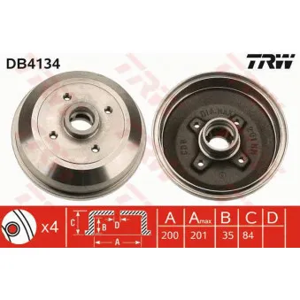 Tambour de frein TRW DB4134