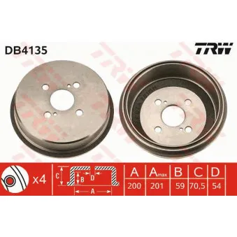 Tambour de frein TRW DB4135