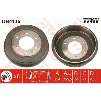 Tambour de frein TRW DB4136
