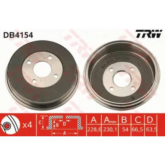 Tambour de frein TRW DB4154