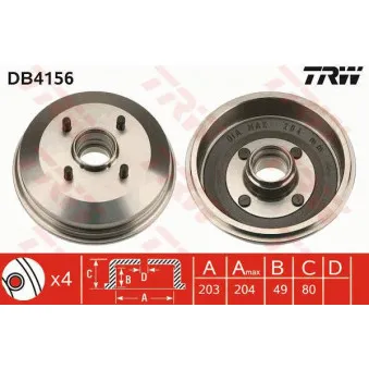 Tambour de frein TRW DB4156