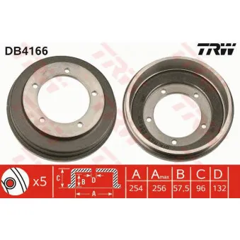 Tambour de frein TRW DB4166