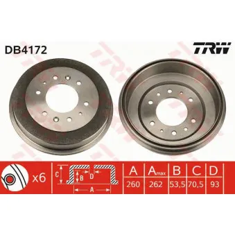 Tambour de frein TRW DB4172