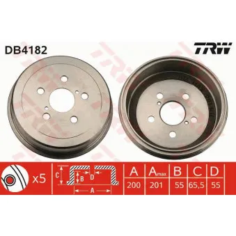 Tambour de frein TRW DB4182