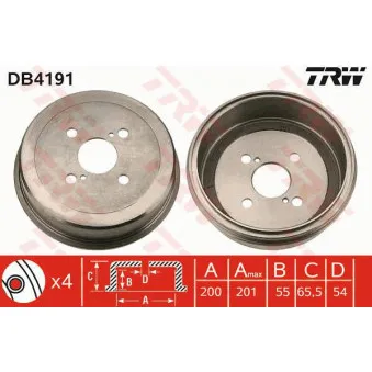 Tambour de frein TRW DB4191