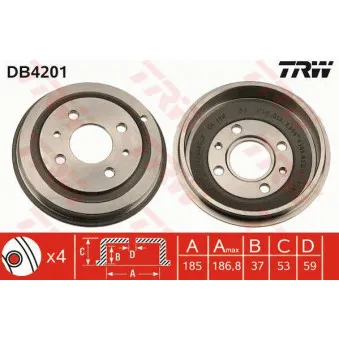 Tambour de frein TRW DB4201