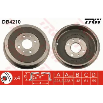 Tambour de frein TRW DB4210
