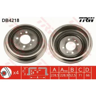 Tambour de frein TRW DB4218