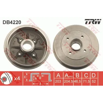 Tambour de frein TRW DB4220