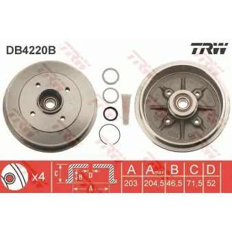 Tambour de frein TRW DB4220B